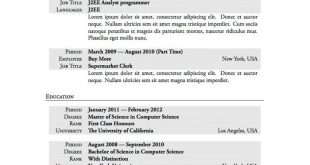 Resume Templates Just Outta High School 