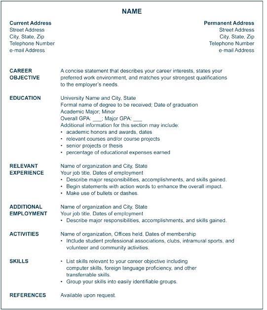 Resume Format In Usa 