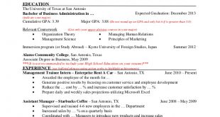 Resume Templates Undergraduate 